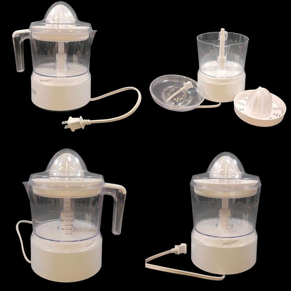 Black & Decker Citrus Juicer CJ650 Press Automatic 32oz White Works Great